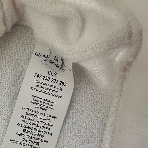 Versace Men's White Hoodie - Picture 3 of 3